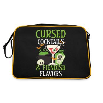 Cursed cocktails & devilish flavors - Retro Bag - black/gold - Back