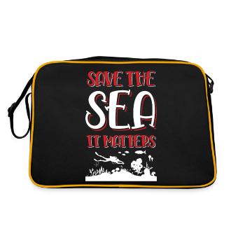 Sauver l’océan Dicton - Sac Retro - noir/or - Dos