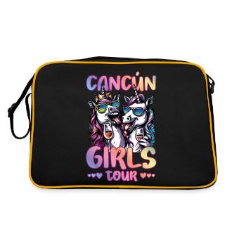 Visite des filles de Cancún au Mexique - Sac Retro - noir/or - Dos