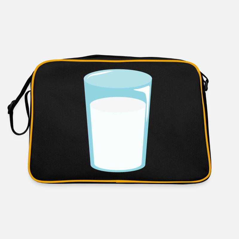 Glas Milch Retro Tasche