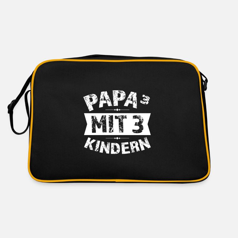 Papa 3 Kinder 3 Kinder Geschenk Retro Tasche