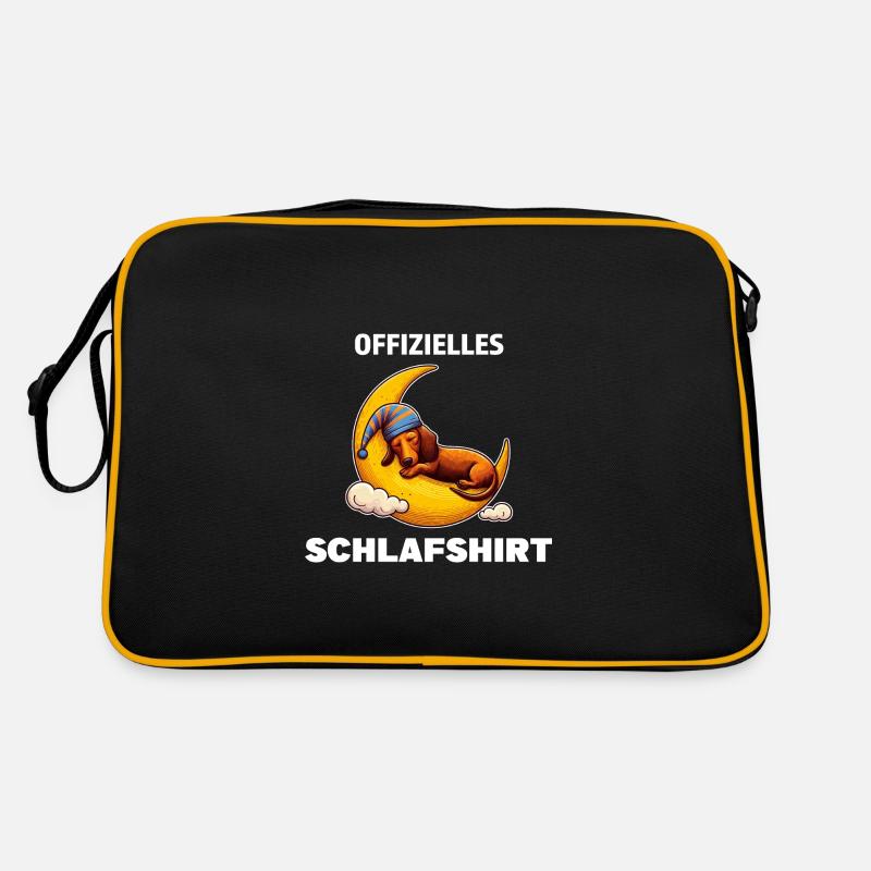 Schlafshirt Dachshund Dackel Geschenk Retro Tasche