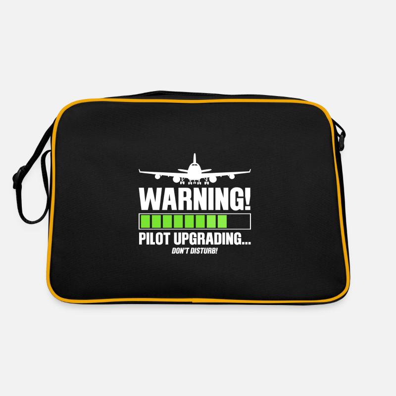 Pilot Pilot Flugzeug Geschenk - Retro Tasche - Schwarz/Gold