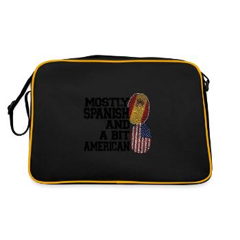 Spanisch Spanien Spanische Wurzeln Geschenk - Retro Tasche - Schwarz/Gold - Hinten
