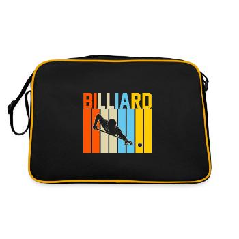 Billard Retro-Design Billard Geschenk - Retro Tasche - Schwarz/Gold - Hinten