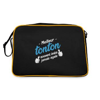 meilleur tonton cadeau oncle tonton - Sac Retro - noir/or - Dos