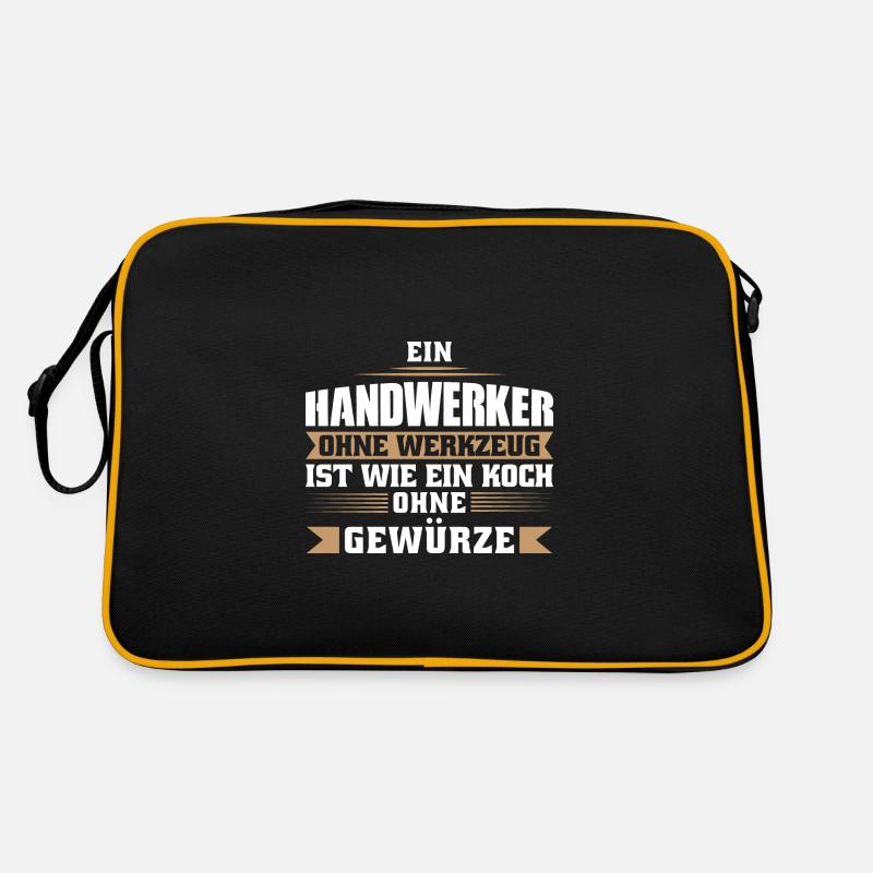 Handwerker Beruf Heimwerker Geschenk - Retro Tasche - Schwarz/Gold