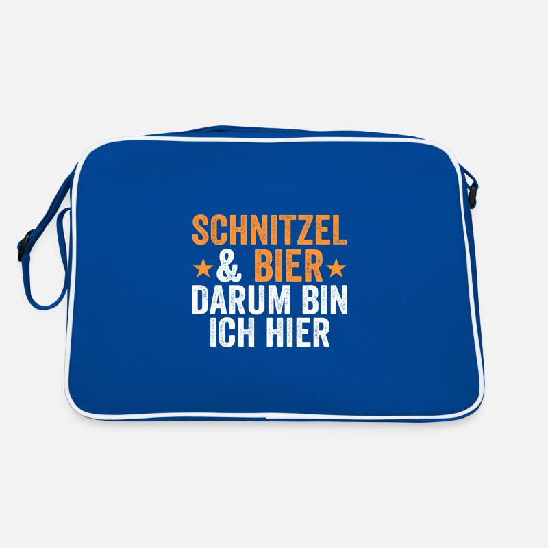 Schnitzel & Bier Wiener Fleischesser Geschenk Retro Tasche