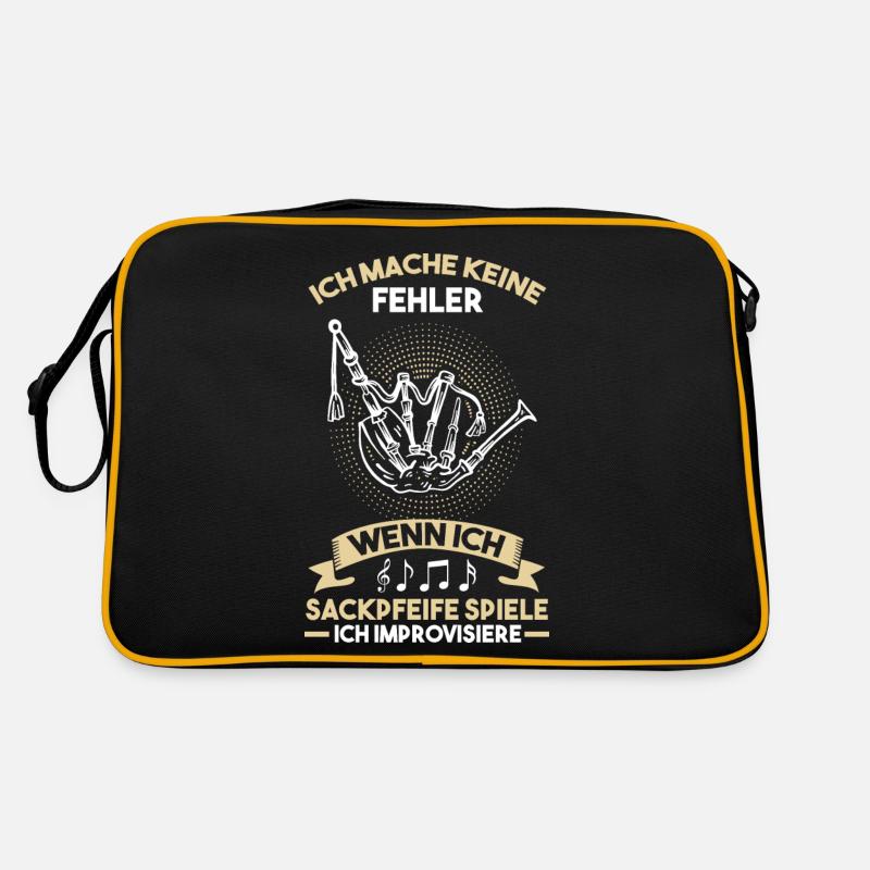 Dudelsack Sackpfeife Dudelsackbläser Musiker Retro Tasche