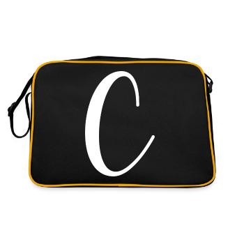 Calligraphie, initiale C - Sac Retro - noir/or - Dos