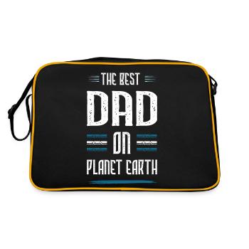 Meilleur papa disant papa papa - Sac Retro - noir/or - Dos