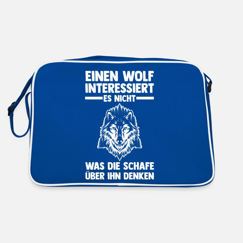 Tier Waldtier Wolf Retro Tasche