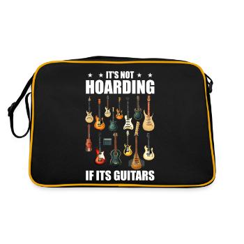 it's not hoarding if its guitars - Sac Retro - noir/or - Dos