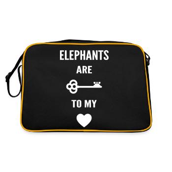 Elephants are the key to my heart - Sac Retro - noir/or - Dos