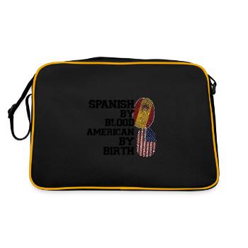 Spanisch Spanien Spanische Wurzeln Geschenk - Retro Tasche - Schwarz/Gold - Hinten