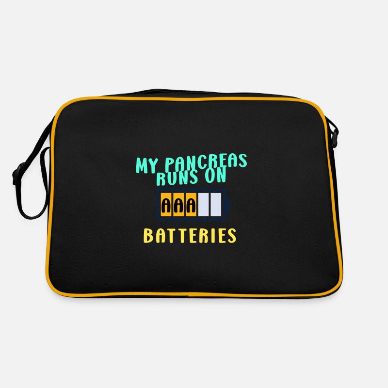 Meine Bauchspeicheldrüse läuft mit AAA-Batterien W Retro Tasche
