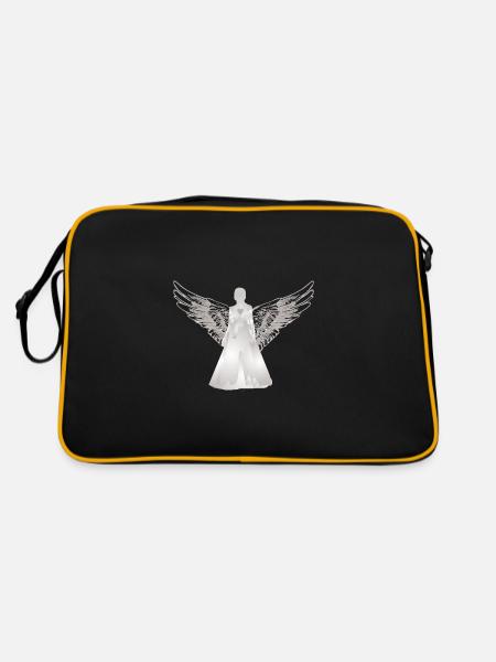 Ange Gardien Ange avec Cœur - Sac Retro - noir/or - Dos