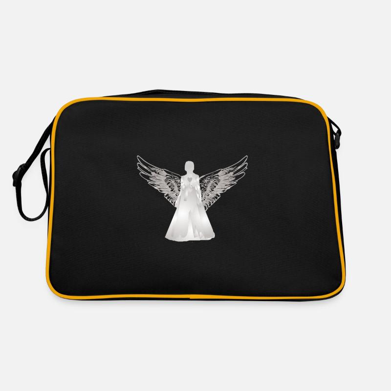 Ange Gardien Ange avec Cœur - Sac Retro - noir/or