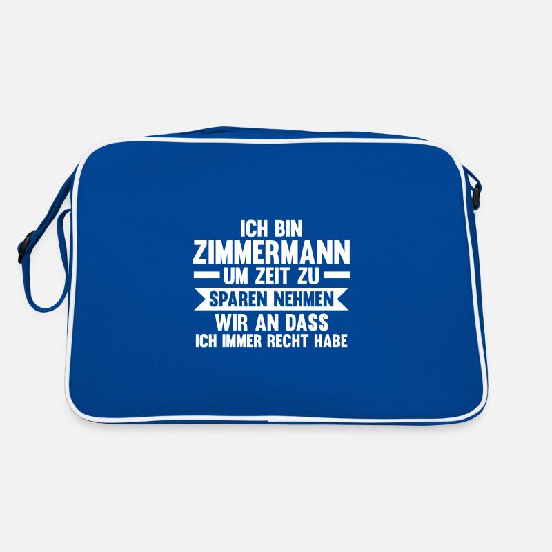Zimmermann Beruf Zimmerermeister Geschenk Retro Tasche