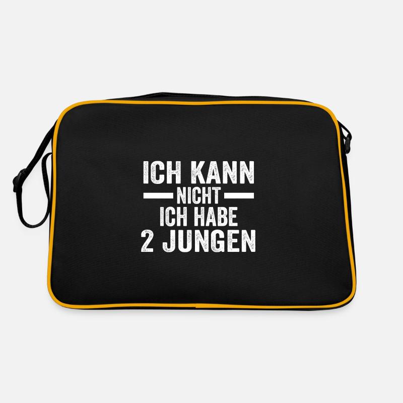 Papa 2 Söhne Papa von 2 Jungs Geschenk Retro Tasche