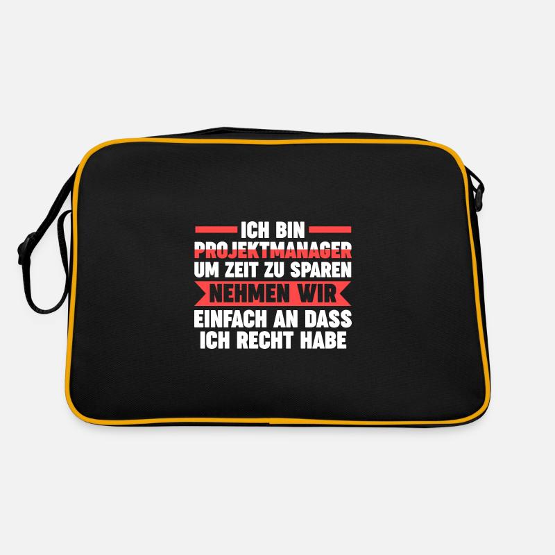 Projektmanager Beruf Manager Geschenk - Retro Tasche - Schwarz/Gold