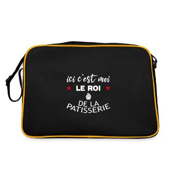 ici c est moi le ROI de la patisserie - Sac Retro - noir/or - Dos
