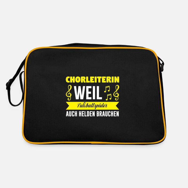 Chorleiterin Beruf Chorleitung Geschenk - Retro Tasche - Schwarz/Gold