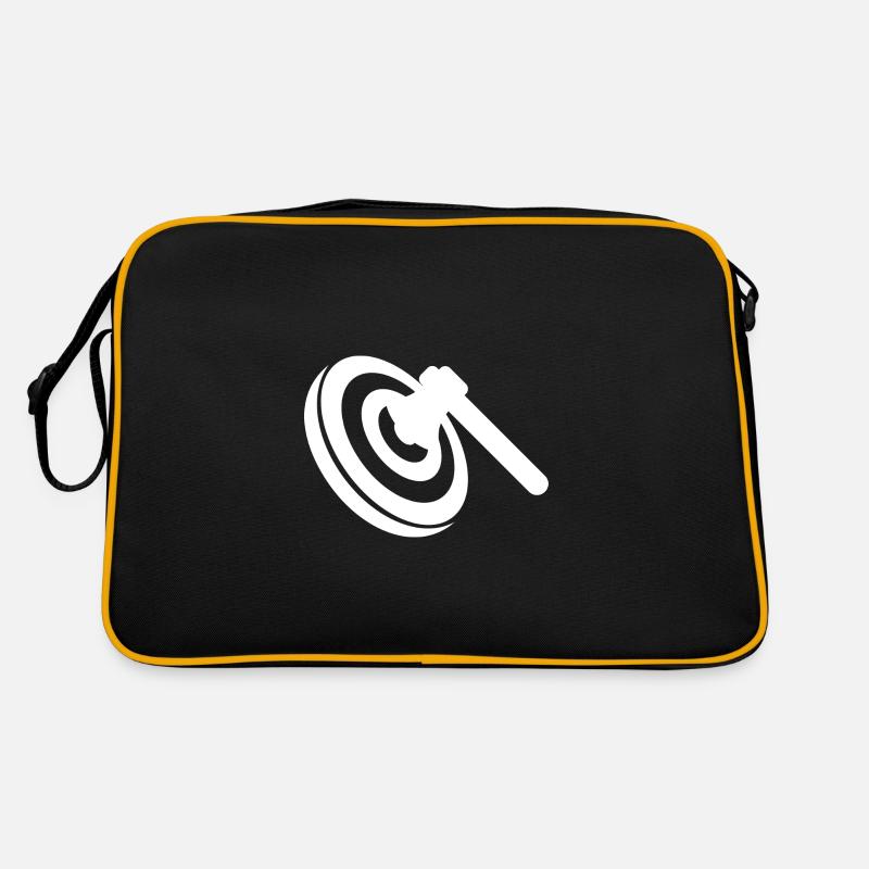 Axt Werfen Volltreffer Ziel Beil Tomahawk - Retro Tasche - Schwarz/Gold