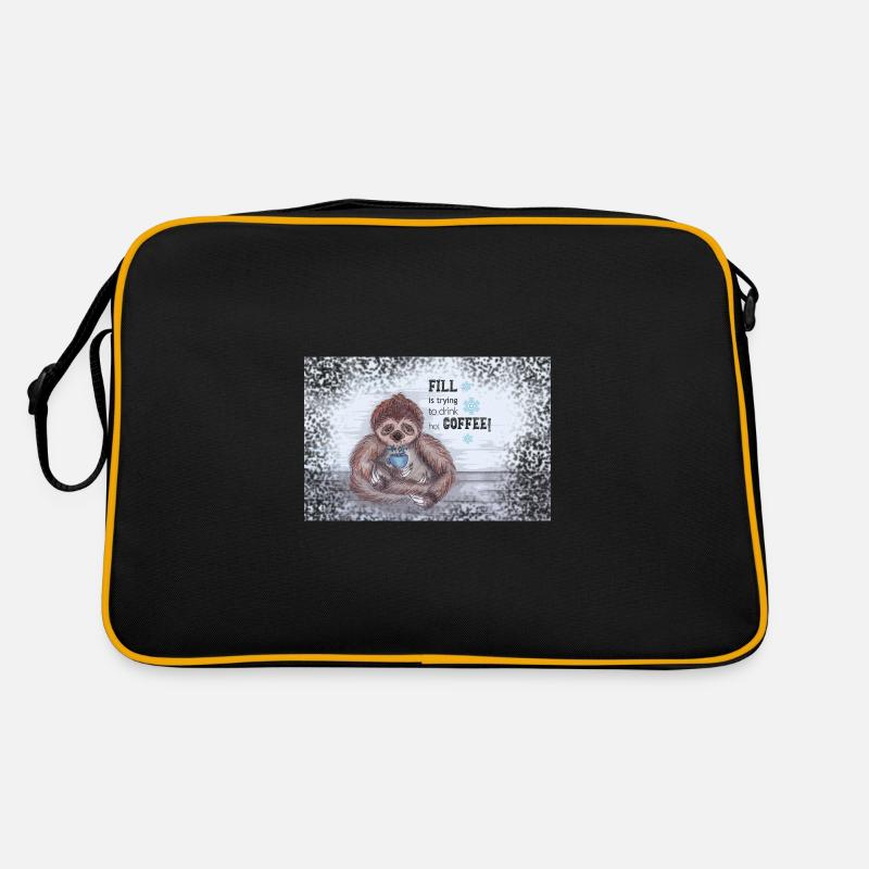 Fill is trying to drink hot coffee Retro Tasche
