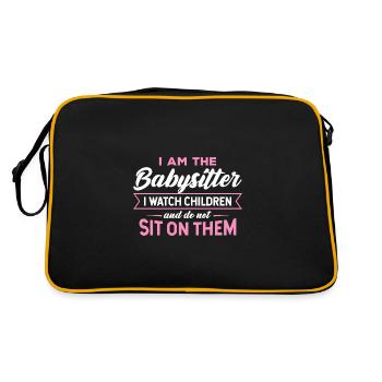 Assistante maternelle Nounou Aupair Baby-sitter - Sac Retro - noir/or - Dos