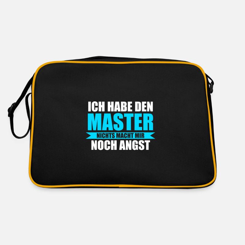 Master Prüfung Masterabschluss Geschenk Retro Tasche