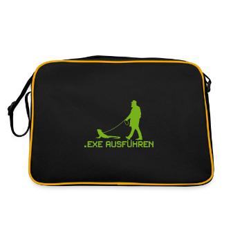 exe ausführen - Retro Tasche - Schwarz/Gold - Hinten