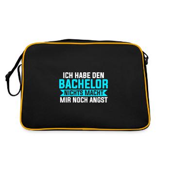 Bachelor Prüfung Bachelor Prüfung Geschenk - Retro Tasche - Schwarz/Gold - Hinten