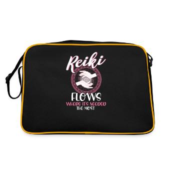 Symbole Reiki Maître Reiki Cadeau de Cristal Reiki - Sac Retro - noir/or - Dos