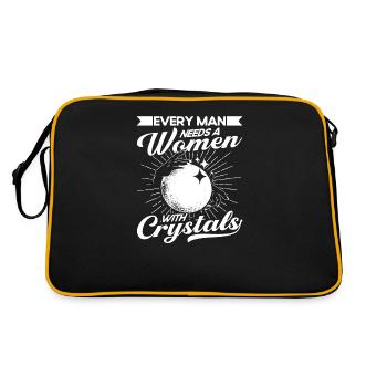 Mystical Fortune Teller Crystal Ball Gift - Retro Bag - black/gold - Back