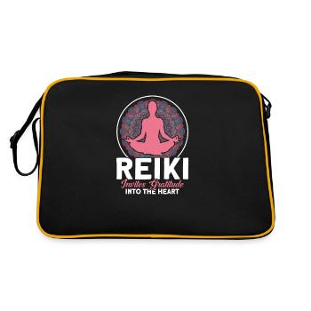 Symbole Reiki Maître Reiki Cadeau de Cristal Reiki - Sac Retro - noir/or - Dos