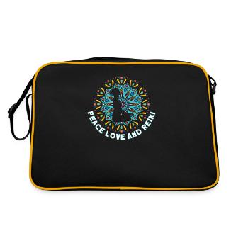 Symbole Reiki Maître Reiki Cadeau de Cristal Reiki - Sac Retro - noir/or - Dos