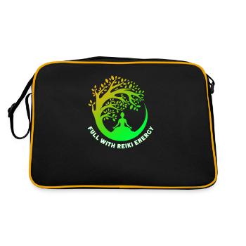 Symbole Reiki Maître Reiki Cadeau de Cristal Reiki - Sac Retro - noir/or - Dos