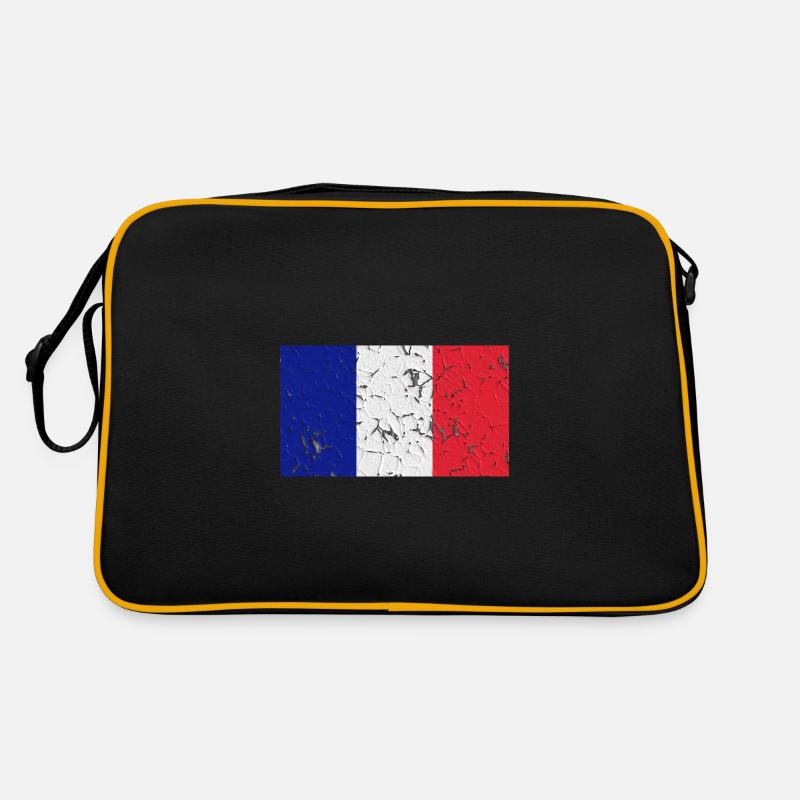 Frankreich - Retro Tasche - Schwarz/Gold