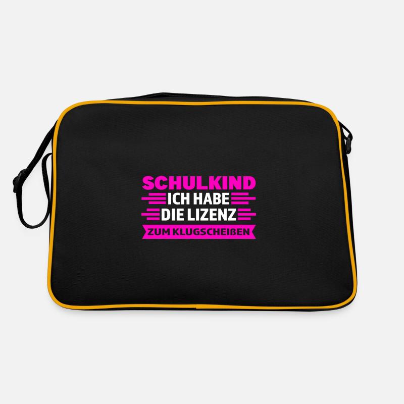 Schulkind Anfang Schulbeginn Geschenk Retro Tasche