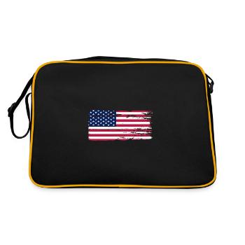 Original America flag vintage style - Retro Bag - black/gold - Back