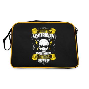 Electronics technician electrician electrician - Retro Bag - black/gold - Back