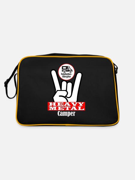 Heavy Metal Camper - Retro Tasche - Schwarz/Gold