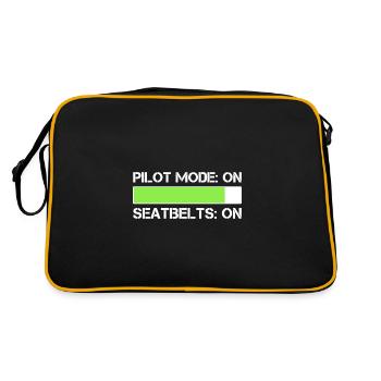 Pilot Pilot Flugzeug Geschenk - Retro Tasche - Schwarz/Gold - Hinten