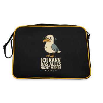 Mouette drôle avec Meme Disant Gen z - Sac Retro - noir/or - Dos