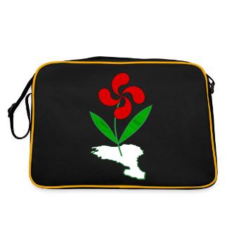 fleur basque - Sac Retro - noir/or - Dos