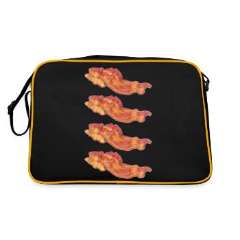 Bacon Bacon Bacon - Retro Bag - black/gold - Back