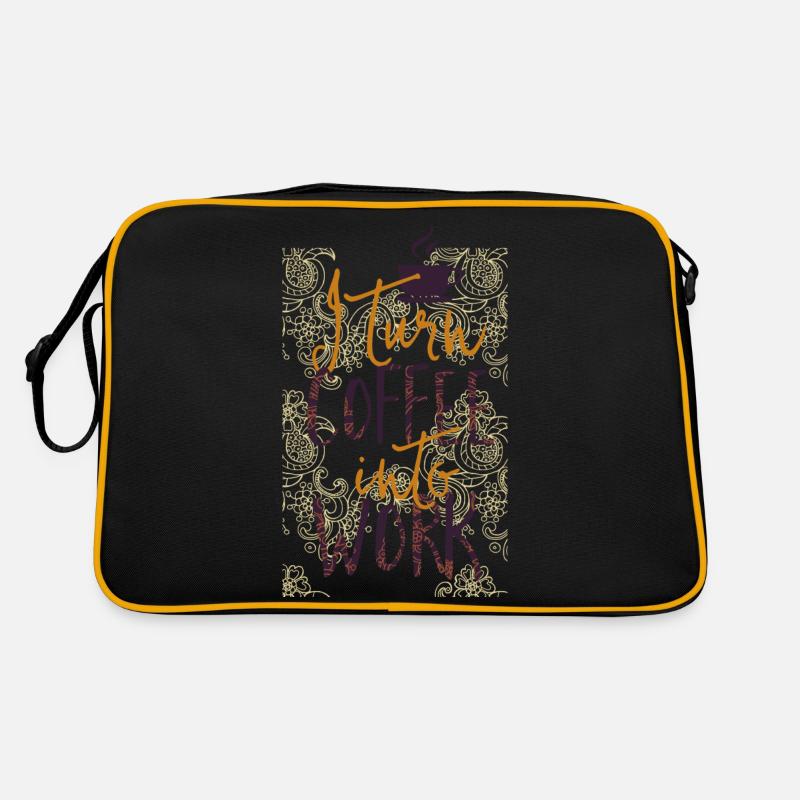 Tournez café dans mon travail Sac Retro