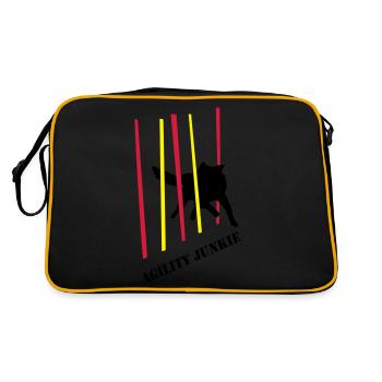 Agility Junkie_2_cb - Retro Tasche - Schwarz/Gold - Hinten
