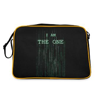 Matrix letter I am the one - Retro Bag - black/gold - Back